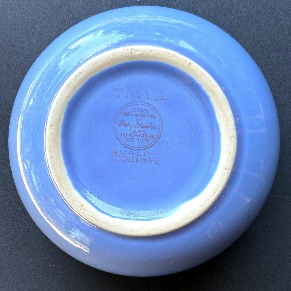 Hall China Morning Glory Blue Mixing Bowl Jewel Homemakers Institute